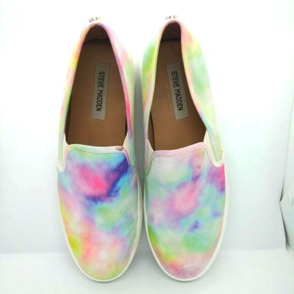 Steve Madden Toshe Multicolor Slip On‎ Sneakers Womens Size 10 Shoes Casual - Picture 6 of 8